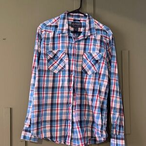 American Rag Multicolor Plaid Button Down Shirt